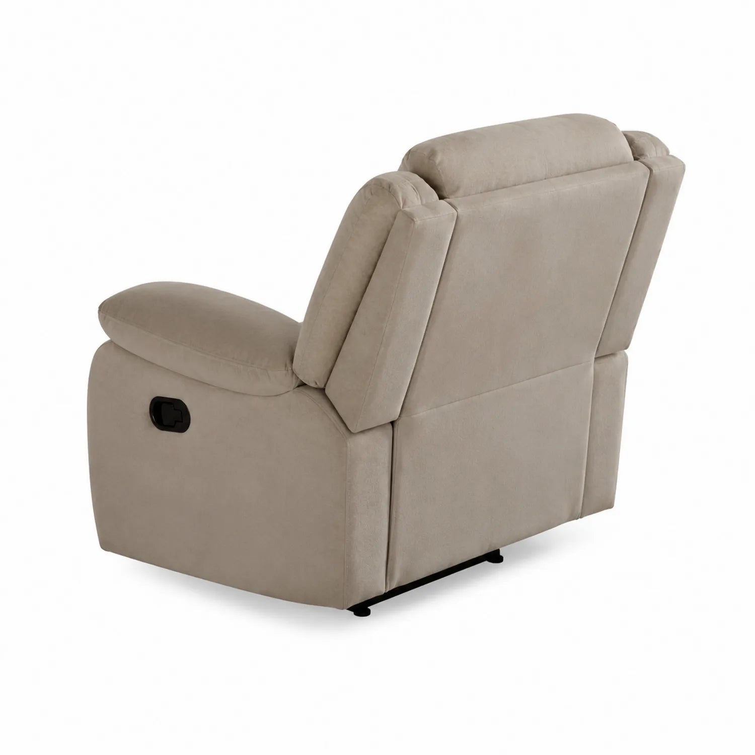 Fauteuil inclinable en tissu microfibre beige