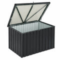Coffre de rangement extérieur en métal noir 172x100x89 cm