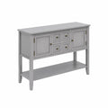 Buffet en bois MDF Gris avec portes et tiroirs