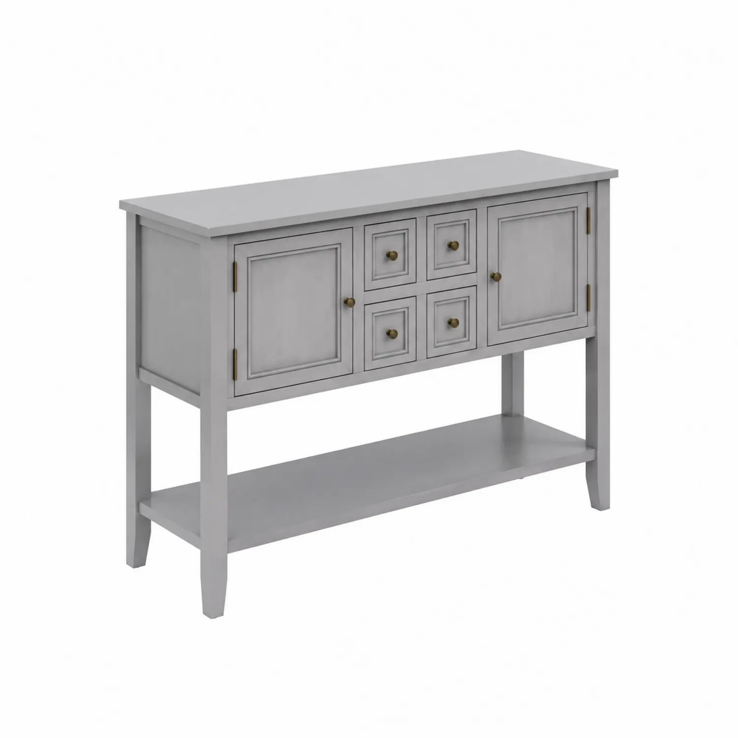 Buffet en bois MDF Gris avec portes et tiroirs