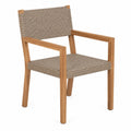 Chaise en teck et rotin synthétique
