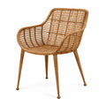 Chaise d'appoint en rotin et métal